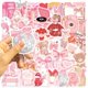 thumbnail image 2 of Stickers Grewgty 100 piezas moño rosa de vinilo impermeable, 2 of 9