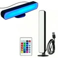 thumbnail image 1 of 1pc RGB Led Light Bar, Colorful Multicolor Horizontal/Vertical LED Strip Lights With Multi-Position Base,Music Rhythm Ambient Lamp,IR Control USB Light, Home Decor Living Room,Wall Decor, 1 of 8