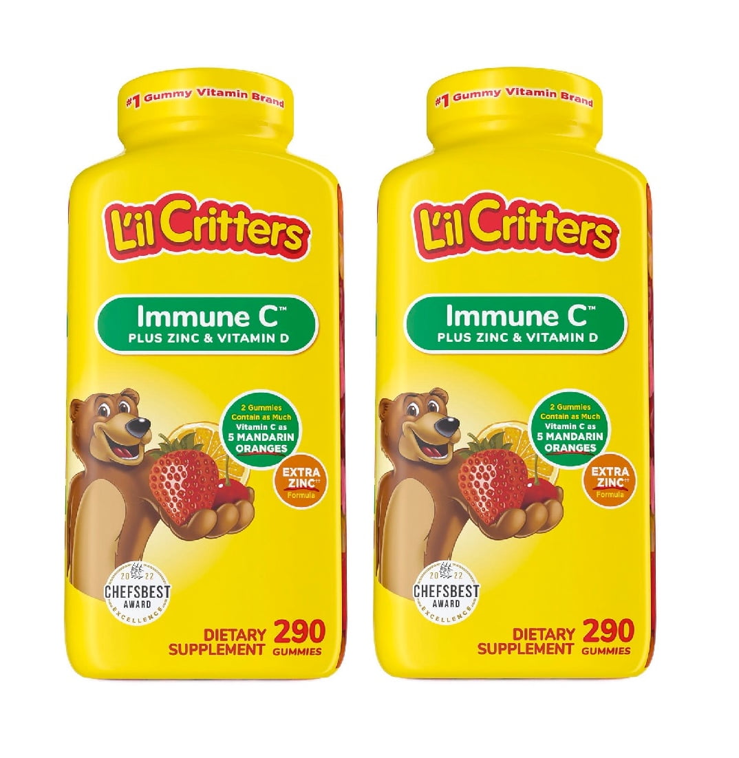 L'il Critters Kids' Immune C Plus Zinc and Vitamin D Gummy Bears (290