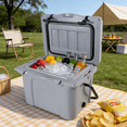thumbnail image 3 of 25QT Portable Cooler with Cup Holders & Built-in Bottle Opener for Beach Camping, 3 of 21
