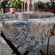 thumbnail image 3 of Nvzi Tela rectangular para mesa de comedor navideña con diseño de hojas azules y cuadrícula azul (azul, 260 x 140 cm), 3 of 5