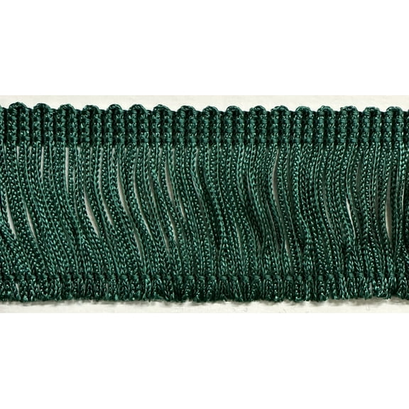 2" Rayon Chainette Fringe - 10 Yards! - Color: Dark Green