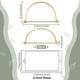 thumbnail image 2 of 6 asas metálicas doradas para bolso, en forma de D, semicirculares, de repuesto. Incluye marco para asas de bolsos de mano., 2 of 9