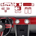 thumbnail image 1 of Real Bright Soft Car Interior Carbon Fiber Sticker Decoration15Pcs Red Carbon Fiber Full Interior Kit Cover For Ford Mustang 2005-2009Auto Car Protection Interior Accessories, 1 of 8