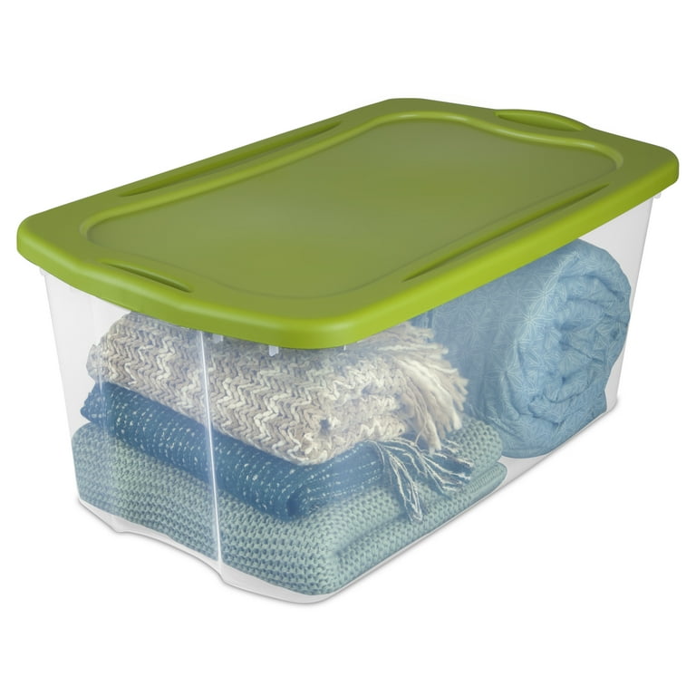 Lime Large Plastic Storage Bin