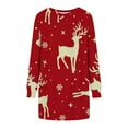 thumbnail image 4 of Pompotops Robe de Mode Décontractée Confortable à Manches Longues Col Rond Imprimé de Noël en Solde, 4 of 4