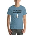 thumbnail image 2 of Funny Science Pun Momentum Love Mom Vintage Tee T-Shirt (Steel Blue, M), 2 of 2