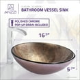 thumbnail image 2 of ANZZI Tara 16.5" Bathroom Tempered Glass Vessel Sink in Platinum Storm, 2 of 7
