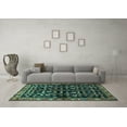 thumbnail image 3 of Ahgly Company Indoor Rectangle Persian Turquoise Blue Traditional Area Rugs, 5' x 7', 3 of 4