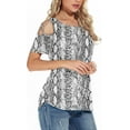 thumbnail image 4 of ANYJOIN Womens Casual Summer Tunics Tops Short Sleeve Cold Shoulder Shirts, 4 of 6