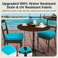 thumbnail image 3 of Unikome 4-Pack Outdoor Patio Seat Cushions, Waterproof High-Density Foam, Rounded Square, 17 x 16 inch, Blue, 3 of 6