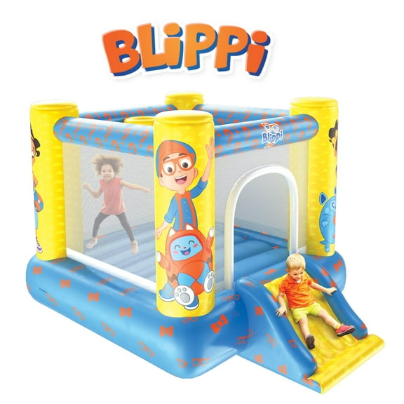 World Tech Toys Moonbug Blippi Inflatable Bouncer, 3-8 Years, 8.20’ x 6.60’ x 5.00’