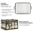 thumbnail image 2 of Yayeee Canvas Storage Basket with Handles for Shelves Fabric Bins Closet Organizer, Beige Snowmen, 2 of 8