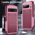 thumbnail image 3 of Armor Shockproof Case for Google Pixel 8 Pro, [Military Grade Anti-Drop] Rugged Hybrid Hard PC+Soft Silicone Heavy-Duty Tough Durable Slim Fit Lightweight Protective Bumper Phone Case, Rose, 3 of 7