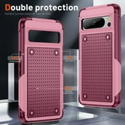 Allytech Rugged Case for Google Pixel 8 Pro, Military Grade Shockproof Protective Bumper Anti-Scratch Dual Layers Phone Case Cover for Google Pixel 8 Pro - Rose