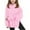 Pink, variant on UACY Teen Girls Fleece Split Hoodies Kids Plain Oversized Loose Pullover Thumb Hole Hooded Sweatshirts Cute Warm Clothes (Blue, 9-10 Years)