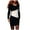 Black, variant on TJAZFJPA Yellow Dresses for Women Wonen O Neck Manches Long Sleeve Robe Female Retro Elegant Party Culb Dress Plus Size Dresses for Women Party Black Wrap Dress