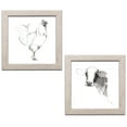 thumbnail image 2 of Gango Home Decor Shabby-Chic Rooster & Cow; Two 12x12in Art Prints in Distressed White Frames, 2 of 6