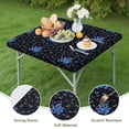 thumbnail image 4 of Black Butterfly Pattern Square Fitted Tablecloth with Elastic Edge,Square Table Cover,Washable Elastic Table Cover for Home Kitchen Party Decor 36"x36", 4 of 6