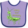 thumbnail image 3 of Inktastic Praying Mantis- Clearly Up to Something Boys or Girls Baby Bib, 3 of 4