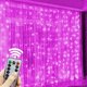 thumbnail image 3 of Cortina de luces LED USB con 8 modos y control remoto, para decoración navideña, para el hogar, bodas, Año Nuevo 2025, 3 of 5