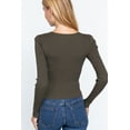 thumbnail image 4 of Shirring Sweatheart Neck Sweater, 4 of 5