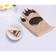 thumbnail image 4 of Manoplas para horno, manopla para horno con diseño de oso, guantes de cocina resistentes al calor y flexibilidad de algodón, juego de 2 (marrón), 4 of 5