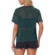 thumbnail image 3 of INSPIRE CHIC Blusa de Fiesta para Mujeres con Manga Corta Transparente y Estrellas Metálicas Brillantes en Verde Oscuro, 3 of 4