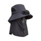 thumbnail image 5 of Sombrero de cubo con ventilador solar para exteriores, para hombre y mujer, de ala ancha, transpirable, con protección solar Gris oscuro, 5 of 9