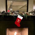 thumbnail image 4 of Nmdmisc 18" Red Knit Monogram Christmas Stockings,Personalized Initial Christmas Stocking,Children's Gift Bag,Family Holiday Xmas Party Decor (Letter E), 4 of 4