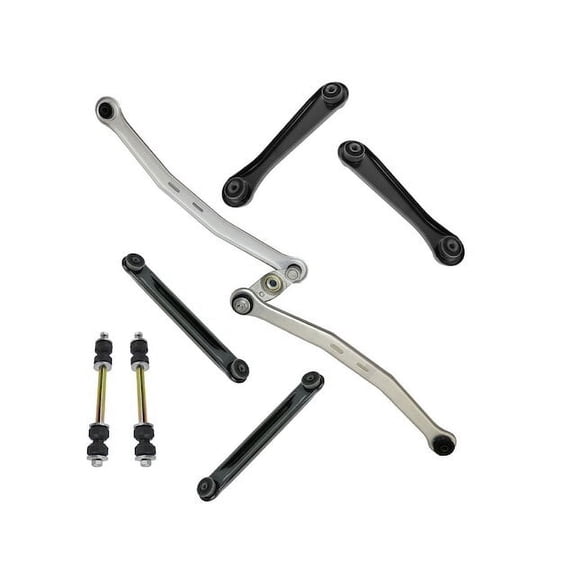 Rear Control Arm Sway Bar Link Track Bar Kit 7 Piece - Compatible with 1998 - 2011 Ford Crown Victoria 1999 2000 2001 2002 2003 2004 2005 2006 2007 2008 2009 2010