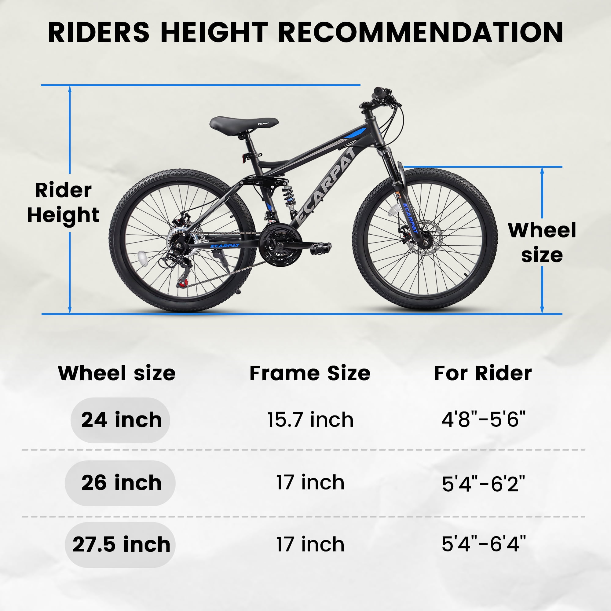 26 Inch Mountain Bike, 21-Speed Disc Brake, Front Fork Rear Shock Absorber Carbon Steel Frame Mountain Bike, Mens Womens Trail Commuter City Bicycles