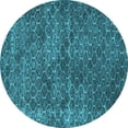 thumbnail image 1 of Ahgly Company Indoor Round Persian Light Blue Bohemian Area Rugs, 3' Round, 1 of 4