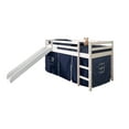 thumbnail image 2 of Donco Kids Twin Loft Bed with Blue Tent and Slide, White, 2 of 7