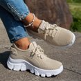 thumbnail image 3 of Women's Slip on Walking Shoes Wide Cushion Running Tennis Shoes with Arch Support Non Slip Sole Nursing Workout Gym Athletic Fashion Sneakers Beige Size 7, 3 of 6