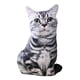 thumbnail image 2 of Cojín de sofá de peluche de animales, almohada para dormir, animales de peluche, juguete de peluche para gato blanco y negro, 2 of 9