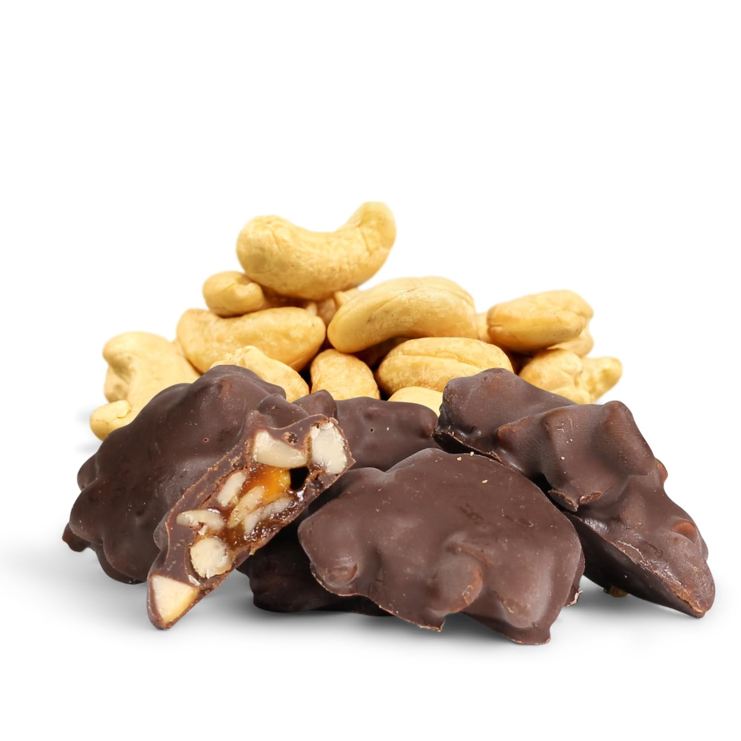 Chocolate Caramel Cashew Nut Clusters Red Gift Box - by It's Delish  12 OZ Premium Dark Chocolate Covered Nuts with Carmel Clusters  Christmas Gifts Box of Chocolates Candy Nut Turtles with...