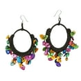 thumbnail image 2 of Multicolor Mother of Pearl Chandelier Hoop Earrings, 2 of 4