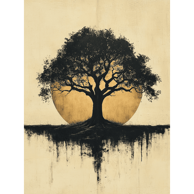 Qisvanset 12x16 Inch Tree of Life Canvas Wall Art, Rustic Neutral Art Modern Farmhouse Household Wall Decor