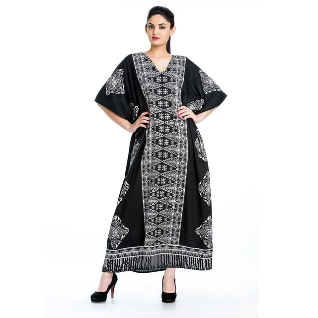 Caftans Longs pour Femmes, Robe Caftan Grande Taille, Robe de Soirée, Fête, Été, Plage, Robe d'Été, Manches Kimono, Robes Décontractées