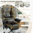 thumbnail image 2 of Executive Office Chair With Footrest-6 Point Massage & heated , High Back PU Leather & ergonomic Lumbar Support, 2 of 9