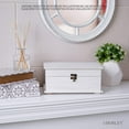 thumbnail image 5 of Hosley 10 inch Long, White Wood Keepsake Box, 5 of 5