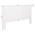 thumbnail image 6 of Pemberly Row Traditional Wood King Flat Panel Headboard in White, 6 of 6