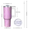 thumbnail image 2 of 40oz Tumbler with Handle and Straw, Vacuum Insulated Stainless Steel Travel Mug, Fits Car Cup Holder, Liquid & Marble Print, 2 of 6
