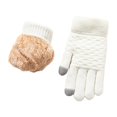 thumbnail image 2 of CYSFASHION Gloves for Women Soft Hand Warmer Thermal Winter Clothing Faux Fur Cotton Mens Mittens White, 2 of 7