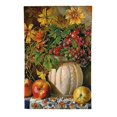 thumbnail image 2 of Shangniulu Decorative Rustic Autumn Pumpkin Flower Crockery Welcome Flags Seasonal Garden Flags Vertical Double Sided Yard Flags Banner Outdoor Flag for Outside, Lawn, Decor White, 2 of 6