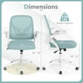 thumbnail image 3 of Costway Mesh Office Chair with Lumbar Support & Flip-up Arms Rolling Casters for Work, 3 of 10