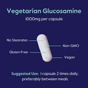 Vegetarian Glucosamine 1000mg (120 Vegetarian Capsules)-No Stearates-No Fillers