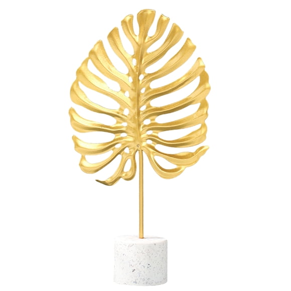 Monstera Ornement en Fer Artistique Amusant Créatif Décoration pour Maison Magasin (Petite Taille Dorée)