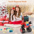 thumbnail image 2 of Juguete robot, juguete robot de control remoto para niños, robot Rc de programación inteligente, adecuado para niños de 8 años en adelante para cantar, bailar, hablar, transferir (rojo) Feliz Sencillez, 2 of 5